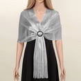 thumbnail image 4 of JGGSPWM Solid Color Lightweight Shawls and Wraps for Evening Dresses Womens Shawls and Wraps Dressy for Evening Wear Gray Free Size, 4 of 4