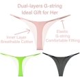 thumbnail image 4 of Strings en Coton pour Femmes Sexy Sans Couture g-String Culottes Lot de 3, 4 of 8