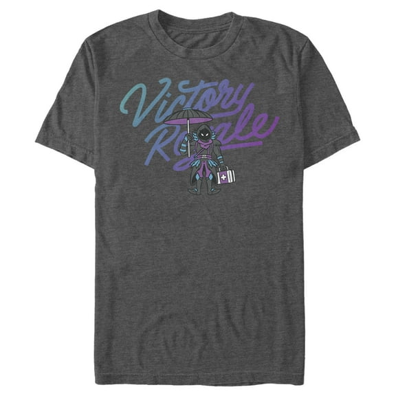 Men's Fortnite Raven Victory Royale Graphic Tee Charcoal Heather 2X Large