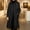 Black, variant on Trench Coat for Women Long Sleeve Fleece Collared Coat Loose Windbreaker Jacket Trendy Outwear with Pockets Gray