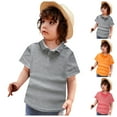 thumbnail image 5 of Toddler Summer Short Sleeve Polo Shirt for Boys Girls Casual Solid Tops, Sizes 1-6 Years, 5 of 9