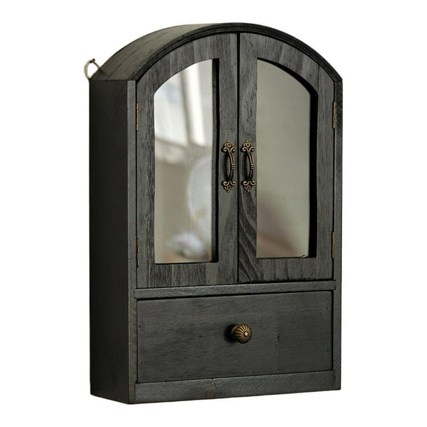 Gabinete de almacenamiento de escritorio con estante de exhibición versátil que ahorra espacio con puertas para el hogar Negro