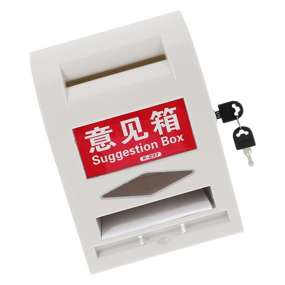 Minkissy Wall Mailbox for Home Use with Lock White Plastic 1Pcs