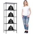 thumbnail image 3 of Storage Metal Shelf, 5 Tier Heavy Duty Shelves, Organizer Metal Wire Rack, NSF Wire Shelving Unit for Garage Pantry Closet Kitchen Office Laundry, 750 Lbs(Black), 3 of 7