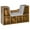 Rustic Brown, variant on HOMCOM 6-Cubby Bookcase Bookshelf with Cushion Reading Nook, Grey