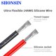thumbnail image 2 of Shonsin Cable de silicona calibre 14 Cable trenzado ultra flexible de 80 pies 14 AWG ¿Carretes negros de 40 pies y rojos de 40 pies? Conductor de cobre estañado de 400 * 0,08 mm 600 V 200?, 2 of 5