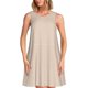 thumbnail image 1 of Easygdp Brown Gingham para Vestido Transpirable de Mujer, Vestido Suelto de Manga Corta con Pliegues y Bolsillos para el Verano, 1 of 7