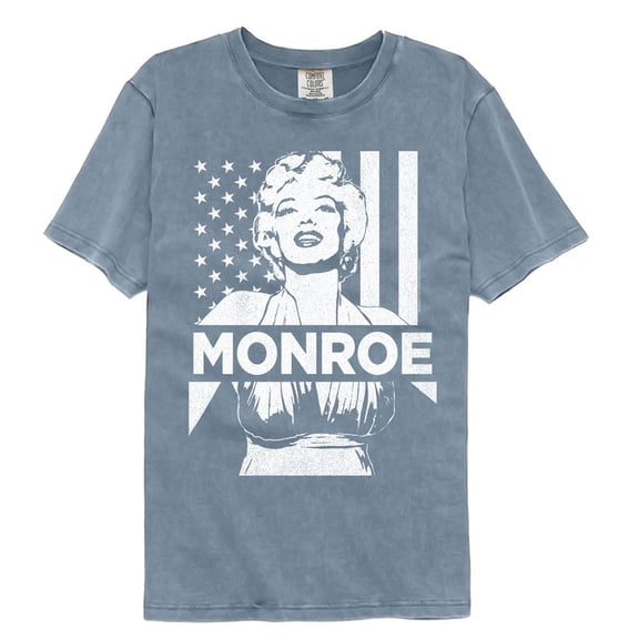 Marilyn Monroe Flag Blue Jean Adult Comfort Color T-Shirt M