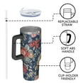 thumbnail image 4 of OBREWU Pioneer Flower Tumbler with Handle and Lid,Pioneer Flower 40oz Double Wall Vacuum Insulated Tumbler,Cups Gift for Women and Men, 4 of 7