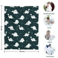 thumbnail image 4 of Black Dinosaurs Silhouette Pattern Blanket,Comfortable Soft Flannel Throw Blanket,All Season,Warm Lightweight Blankets for Sofa Bed Couch Living Room Chair,30"x40", 4 of 4