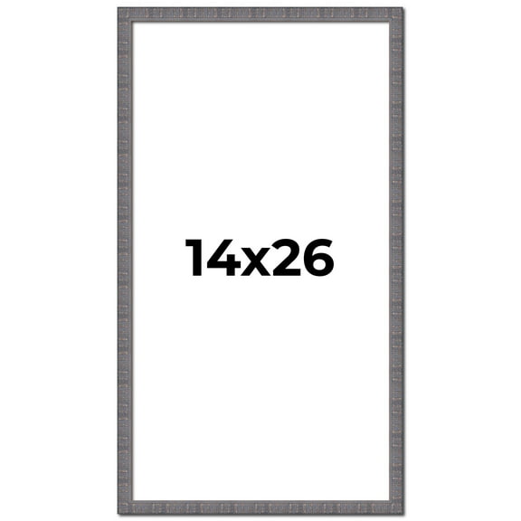 14x26 Frame Slate Blue Distressed Rustic Solid Wood Picture Frame | 0.75 Inch Moulding Width |