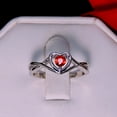 thumbnail image 3 of Christine Engagement Ring for Women Promise Heart Birthstone Cz Sterling Silver by Ginger Lyne, 3 of 6