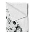 thumbnail image 2 of Saying Soft Flannel Fleece Throw Blanket, Memories Made in the Mountains Stay in Our Hearts Forever Words Sketch Landscape, Cozy Plush for Indoor and Outdoor Use, 50" x 70", Black White, by Ambesonne, 2 of 5