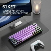 MageGee Mini Gaming Keyboard, 60% Percent Keyboard, 61 Keys Mechanical Feel, Compact RGB Backlit