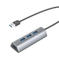 thumbnail image 1 of HUB USB Converter 4 in 1 USB 3.0 Expansion Adapter Portable Aluminum Alloy High Speed HUB Converter with Light Indicator for Computer Mobile Phone, 1 of 1