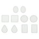 thumbnail image 1 of Kit de Moldes de Silicona para Colgantes de Llaveros de Resina de Forma Mixta de 10 Pcs Uxcell, Blanco, 1 of 6
