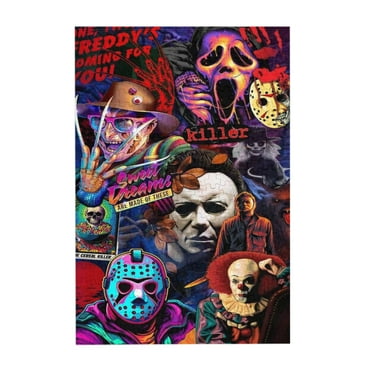 Horror Movie Puzzle For Adults And Teenagers Cartoon Jigsaw Puzzle For Room Decor Wall Decor Art Decor Challenging Gifts For Boys And Girls 300PCS