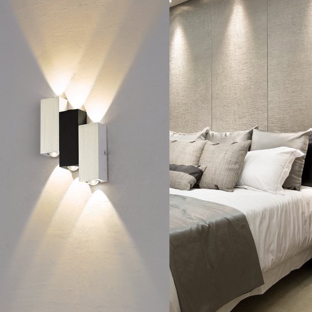 Luz de pared LED de 6W Interior Modern Up Down Lámpara de pared de aluminio Iluminación Decoración Luz (luz cálida) ShuxiuWang 8390612974168