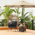 thumbnail image 2 of Topeakmart Wicker Egg Basket Lounge Chair with 4 Cushions, Light Brown/Black, 2 of 6