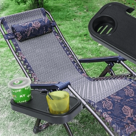 Portable Folding Camping Picnic Outdoor Beach Garden Chair Side Tray For