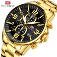 thumbnail image 5 of Reloj de los hombres MF0278G Reloj de pulsera de cuarzo para hombre Accesorios para vestir Reloj para hombres Hombres Relojes con correa de acero inoxidable Banda Tres subesferas 1/10 Segun 1 1, 5 of 5