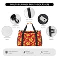 thumbnail image 4 of Disketp Red Vintage Flowers Bolsa de Viaje Tipo Duffle, Bolso de Mano para Fin de Semana para Mujer, Bolsa de Gimnasio Ligera para Hombre, Esencial para Viajes, 4 of 7