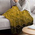 thumbnail image 3 of Yellow Geometric Blanket Soft Cozy Warm Throw Blanket for Couch, Plush Fuzzy Flannel Fleece Blankets for Sofa, Modern Abstract Art Ombre Bed Blankets Lightweight Gifts for Women, 50"x60", 3 of 9