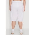 thumbnail image 5 of Womens Plus Size High Waisted Solid Nylon Cargo Shorts, 5 of 5