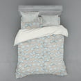 thumbnail image 2 of Ambesonne Retro Bedding Set 3 Pcs, Vintage Hipster Glasses, Twin, Pale Blue Tan White, 2 of 3