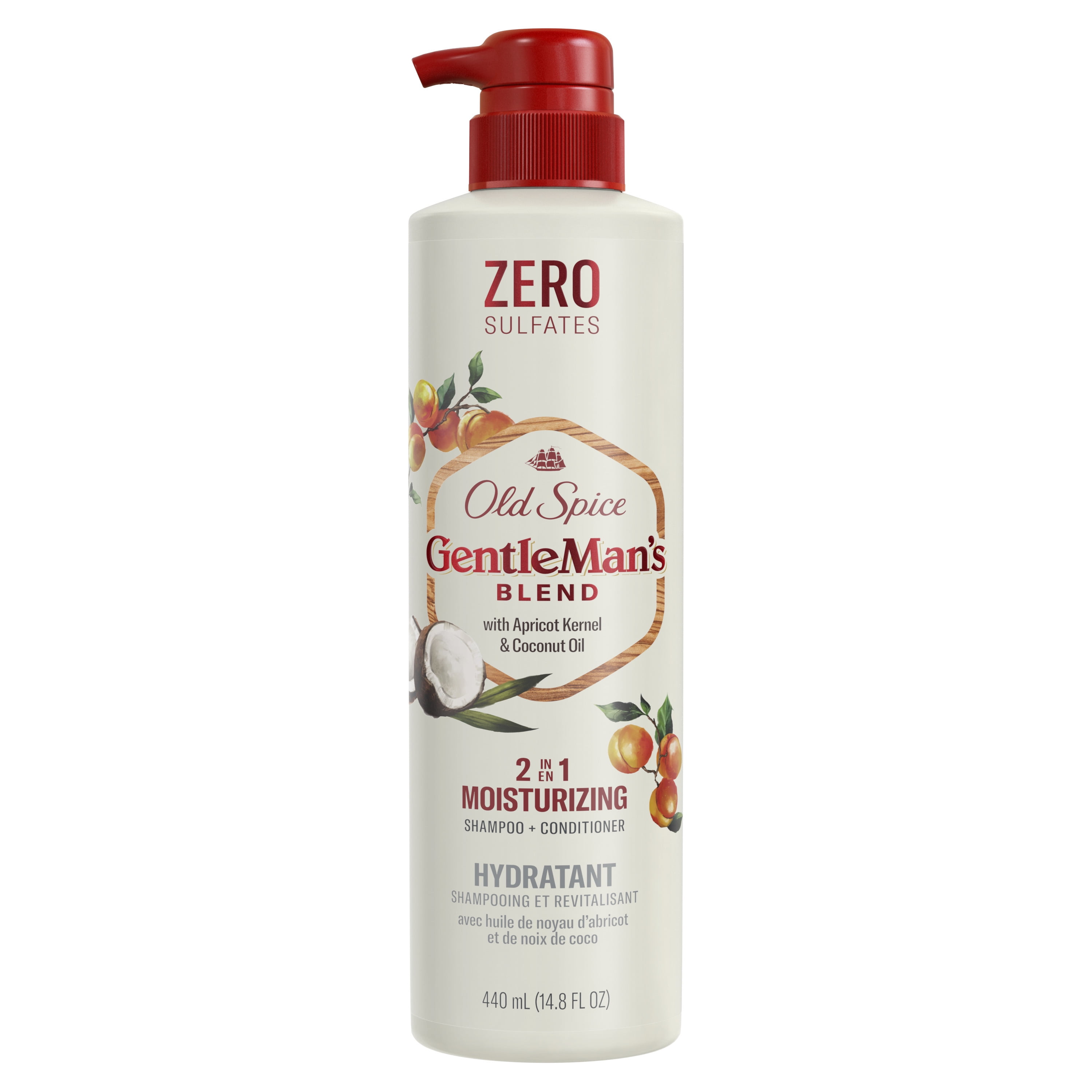 Old Spice 2in1 Mens Shampoo and Conditioner, Moisturizing Gentleman's Blend, All Hair, 14.8 fl oz
