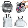 thumbnail image 2 of Pioneer Flower Floral Print Pattern Drawstring Lunch Bag Women - Drawstring Lunch Bag Insulated for Work Office - Stain-Resistant Large Lunchbags for Women with Multi-Pockets, 2 of 6