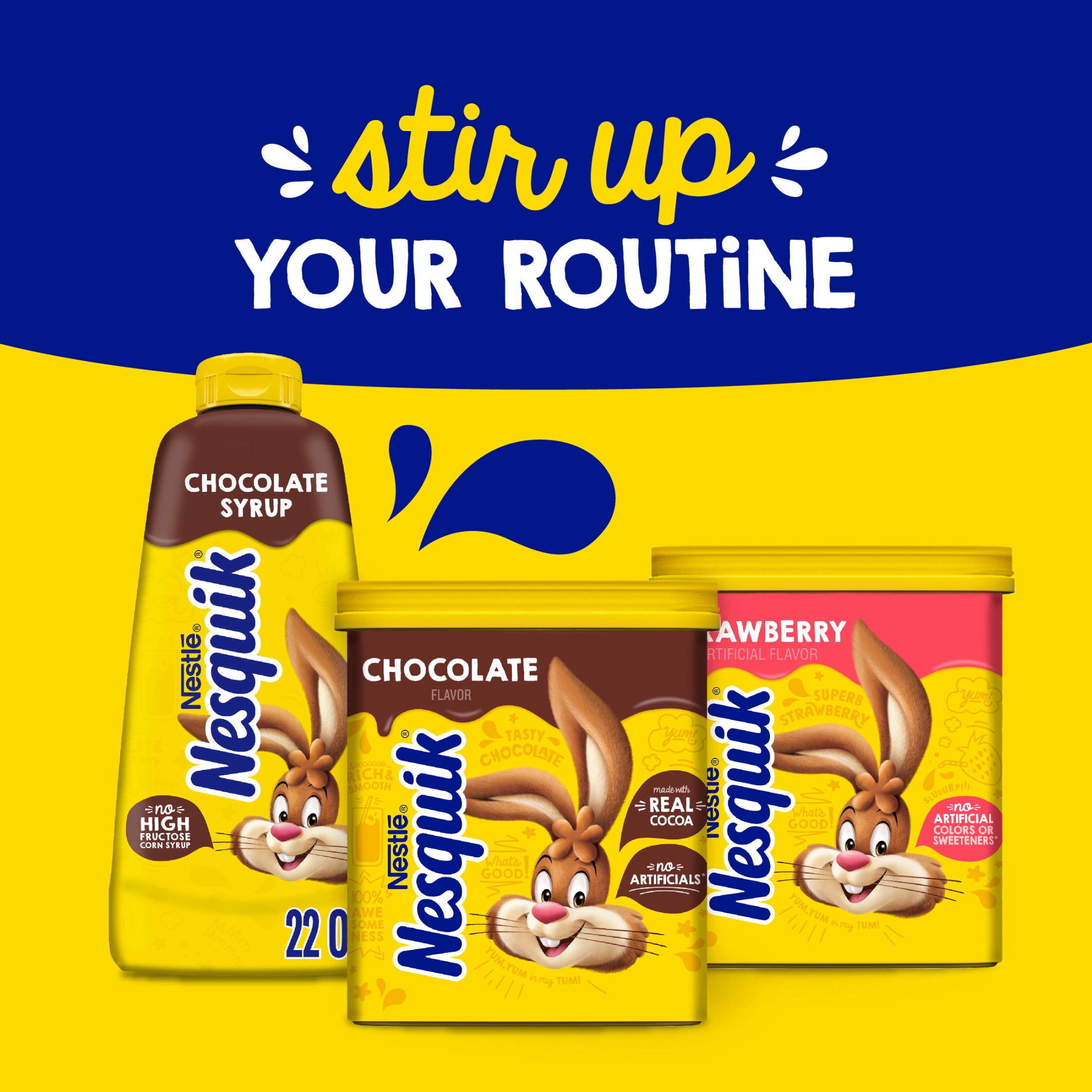 (6 pack) Nesquik Chocolate Flavor Powder Drink Mix, about  43 Servings, 20.1oz 20.1 oz