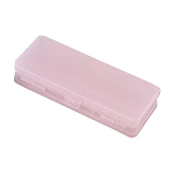 Translucent Macaron Plastic Pencil Case, Double-Sided Multifunctional Student Storage Organizer with Clear Compartments