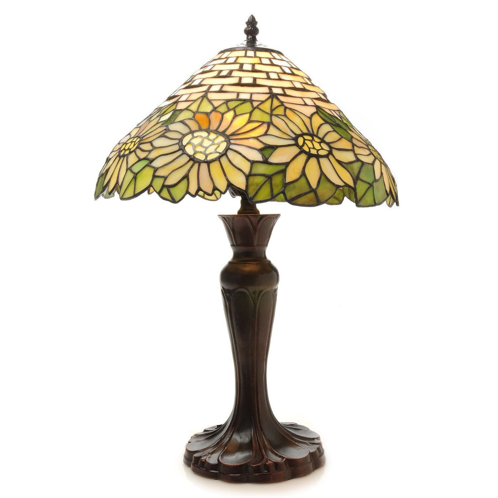 Tiffany-Style 21" Sunflower Inspired Stained Glass Table Lamp