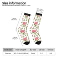 thumbnail image 2 of Susaid Rose Flowers Print Men's Moisture Wicking Cushioned Crew Work Boot Socks Suitable for Size 36-45, 2 of 6