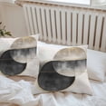 thumbnail image 5 of Abstract Art Outdoor Pillow Covers Pack of 2 Mottled Geometric Moon Black Gold Circle Striped Waterproof Throw Pillow Covers Decorative Cushion Cases for Patio Garden Tent Balcony Couch 26x26 inch, 5 of 8