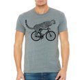 thumbnail image 1 of Men's Cheetah Riding A Bicycle Premium Tshirt, 1 of 2