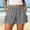 Black, variant on No Boundaries Women's Gingham Plaid Shorts Bow Tie Split Elastic Waist Y2k Wide Leg Short
