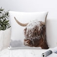 thumbnail image 4 of Yiaed Yak Print Pillow Covers Super Soft Decorative Square Throw Pillow Covers Case Cushion Covers for Sofa Couch Bedroom Car Decor（No pillow core）-24"x24", 4 of 7