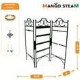 thumbnail image 4 of Mango Steam 3-Panel Organizer for Hanging Earrings, Bracelets, Necklaces (Metal, Black), 4 of 4