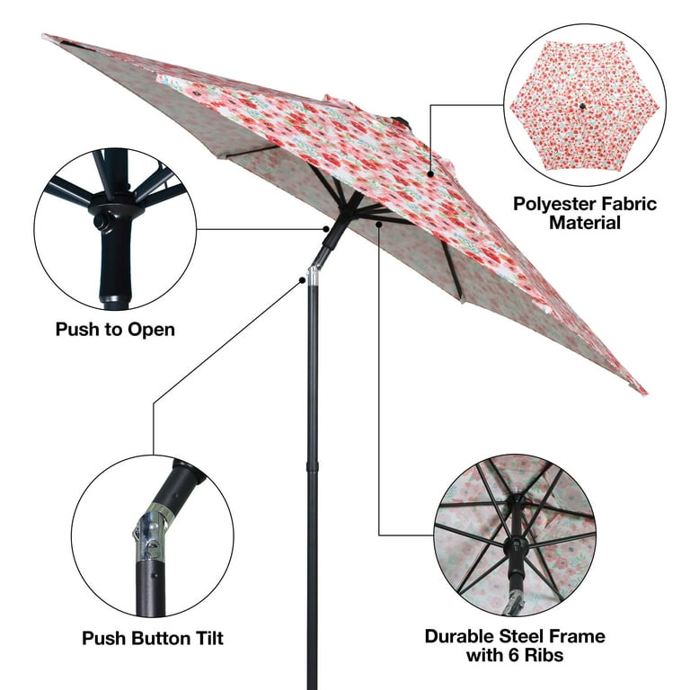 11 ft patio umbrella PATIO TREE Belize 11ft Large Round Patio Cantilever Umbrella For Garde –  Peak Home Furnishings