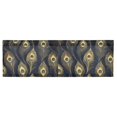 thumbnail image 6 of Yayeee Kitchen Valance Rod Pocket 54" x 18" Living Room Window Curtain, Peacock Feathers Pattern, 6 of 6