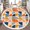 Color 4, variant on Washable Non Slip 3ft Round Rug, Blue Brick Wall Rough Surface Circle Area Rugs with Tassels Carpet for Nursery Bedroom Living Room Playroom Tent rug Tent Castle