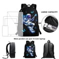 thumbnail image 4 of Uorisanigo Blue Butterfly Astronaut Backpack Set,4 Pcs Kids Backpack with Lunch Box Pencil Case, Water Bottle Holder Pouch for School Travel, Lightweight Rucksack for Teenage Boys Girls, 4 of 7