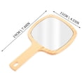 thumbnail image 3 of Miangastore 1Pc Wooden Handle Makeup Mirror Creative Cosmetic Mirror Handheld Makeup Mirror, 3 of 8
