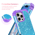 thumbnail image 6 of Casetego Phone Case for iPhone 16 Pro Max Case,Glitter Bling Heavy Duty Hybrid Sturdy High Impact Shockproof Protective Cover,Shiny Blue Purple, 6 of 7