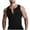 Black, variant on Mens Tank Top Qiggri Men's Casual Sports Solid Color Multi-Button Zipper Toning Girdling Round-Neck Tank Top