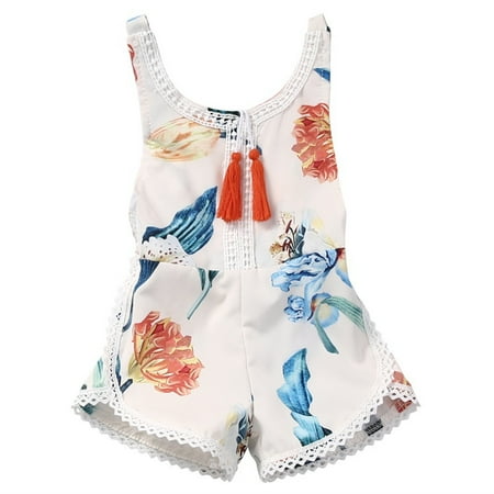 

Newborn Infant Baby Girl Kids Floral Romper Jumpsuit Bodysuit Summer Backless Outfits One-Piece Clothes 0-4Y