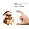 thumbnail image 4 of Christmas Owl Ornaments - Cute Hanging Owl with Glasses Pendant for Xmas Tree Decorations, Holiday Home Indoor Outdoor Party Decor and New Year Celebration, 4 of 7
