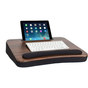 Laptop Desk With Light Micro Beaded Pillow Bottom Gray
